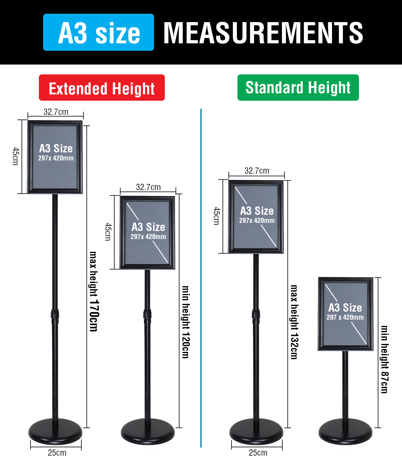 Roxane Stainless Steel Poster Stand - Image 3