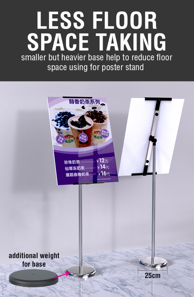 Randle Stainless Steel Foamboard Poster Stand - UDO | Basic Applied