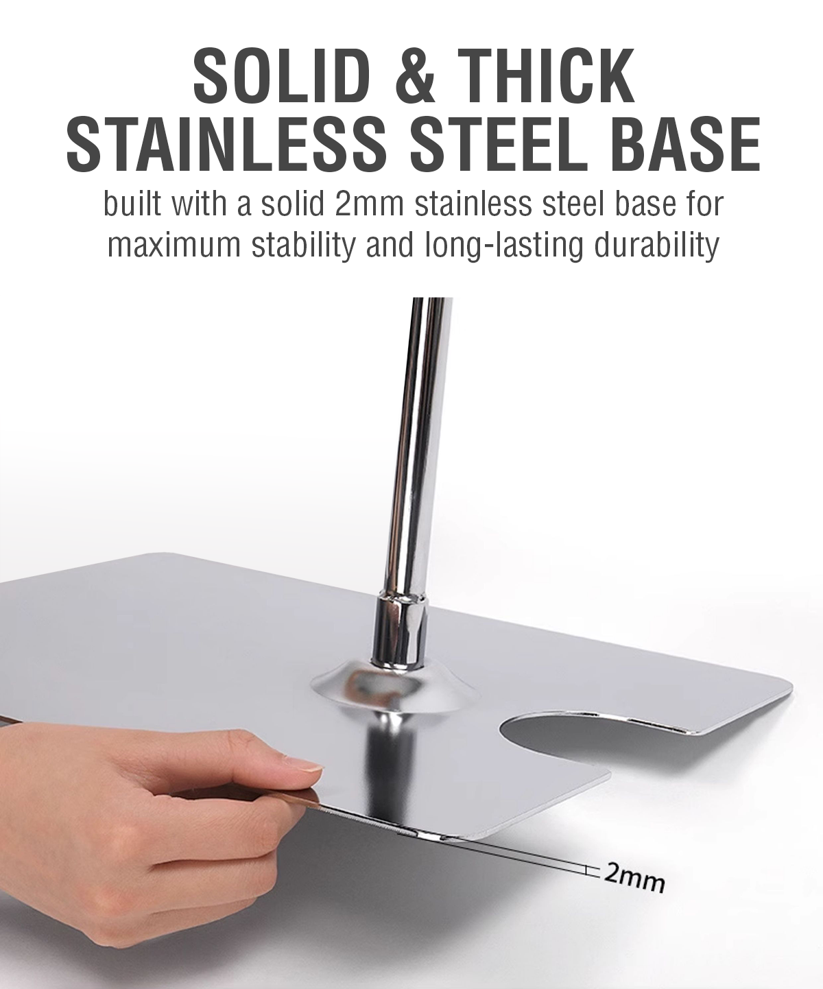 Taylor Stainless Steel L/T Shape Poster Stand - Image 5