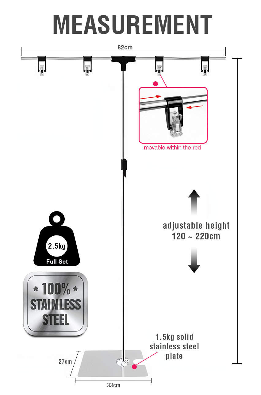 Taylor Stainless Steel L/T Shape Poster Stand - Image 2