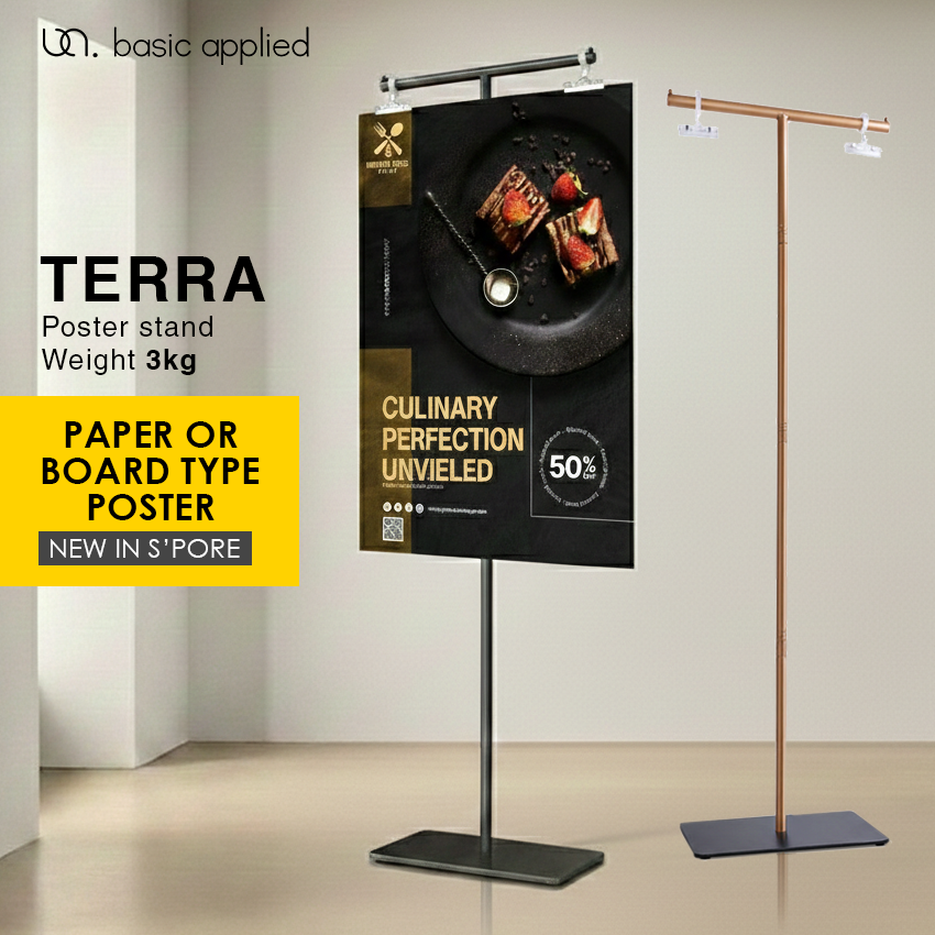Terra T-shape Poster Kapaline Display Stand