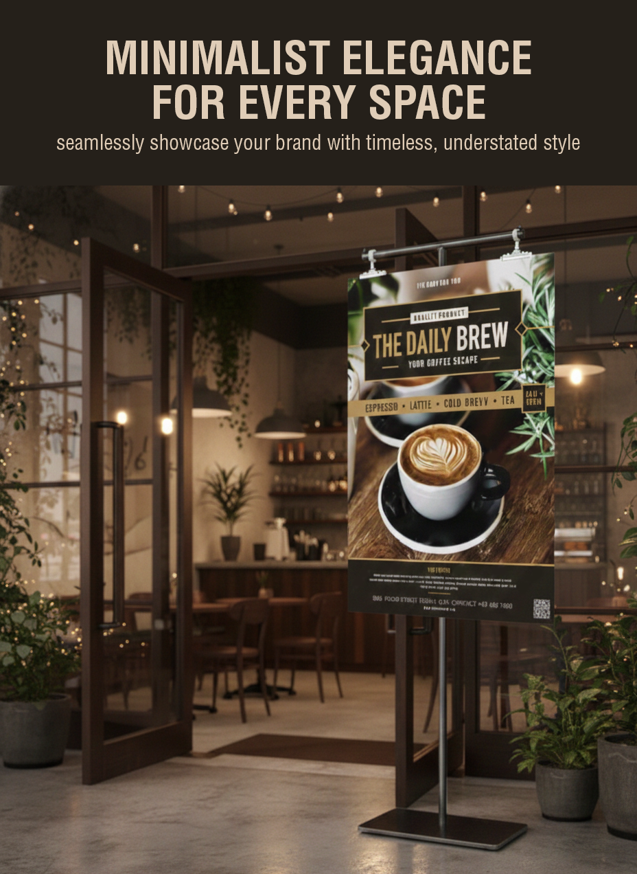 Terra T-shape Poster Kapaline Display Stand - Image 3