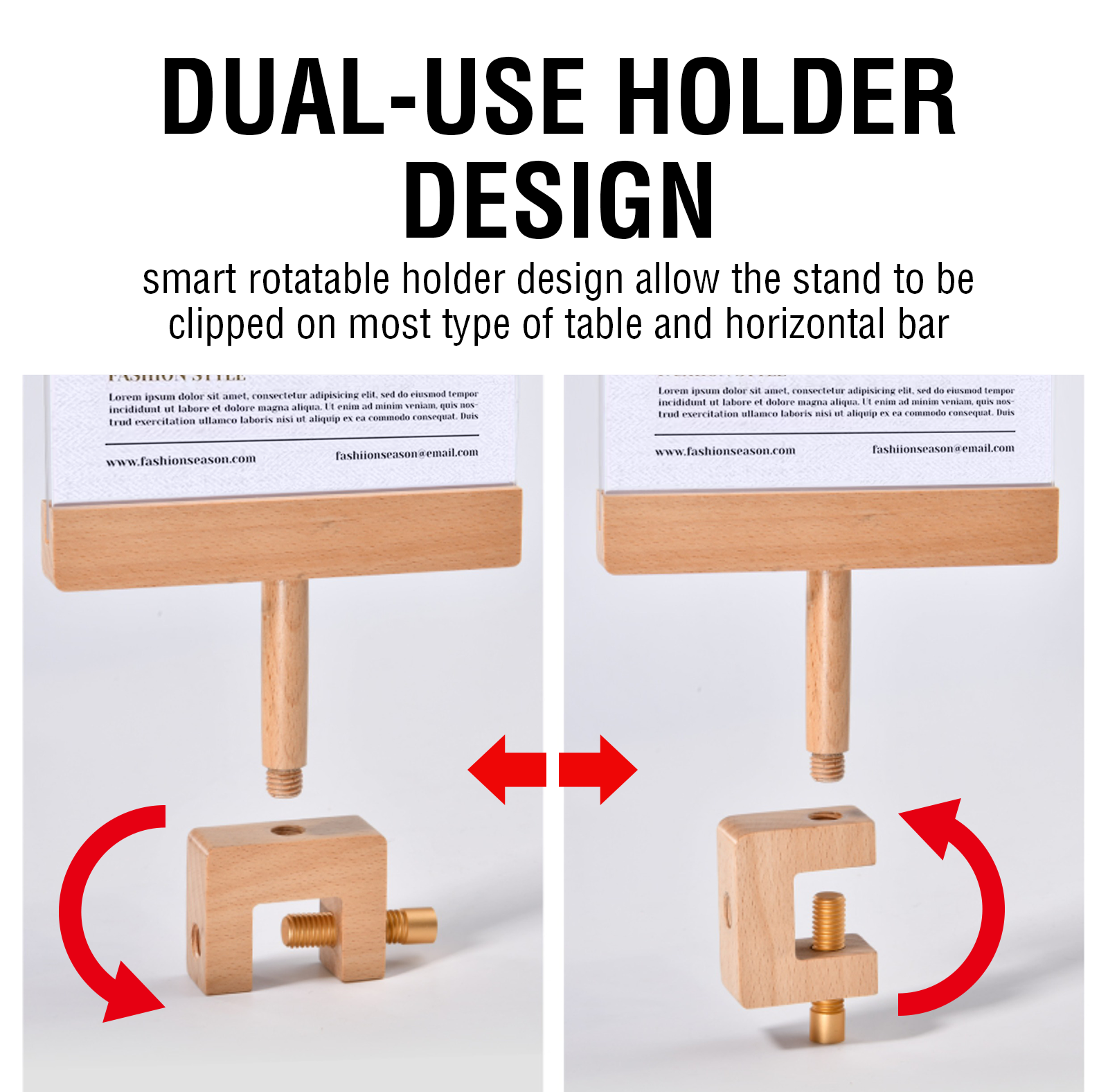 Cody Wooden Clip Stand - Image 8