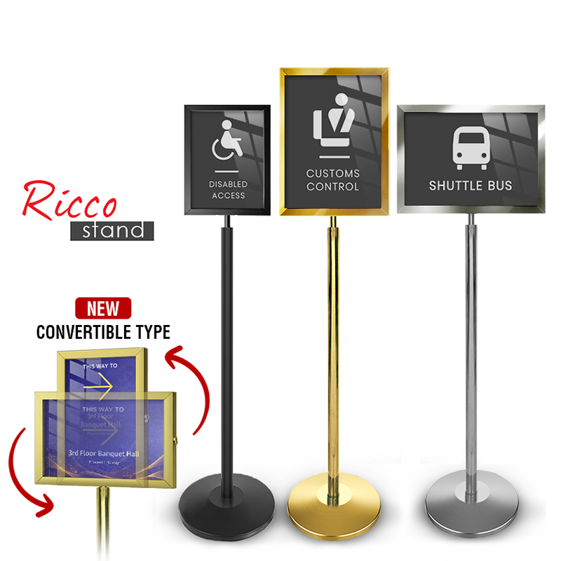 Ricco Outdoor Heavy Type Stainless Steel Poster Stand