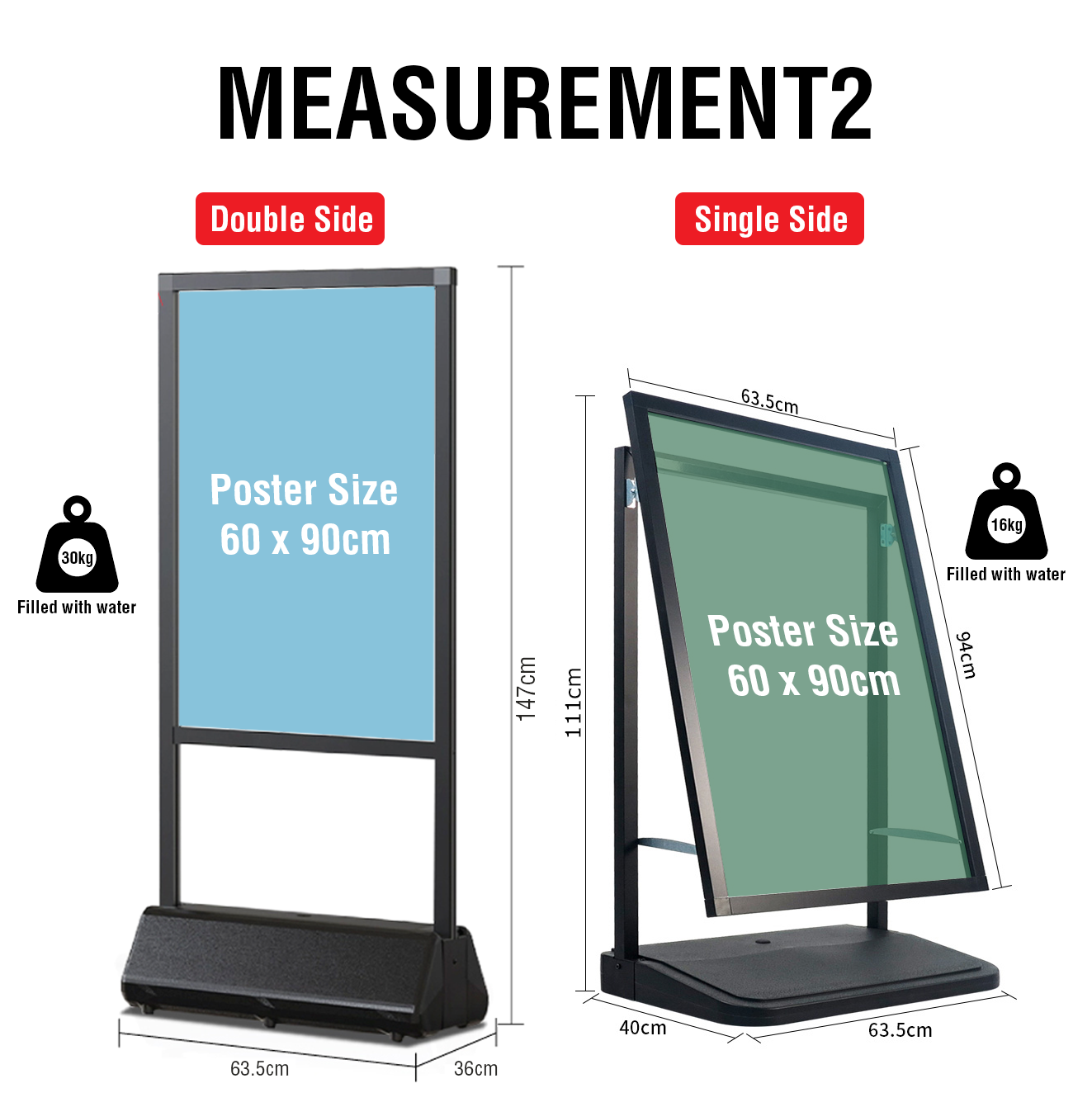 Welburn Outdoor Waterbase Poster Stand - Image 2